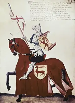 Quattrocento Painting Drucke: Codex Capodilista, 1435. Knight