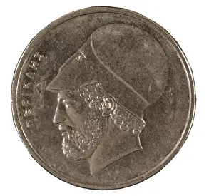 Münze mit Perikles
