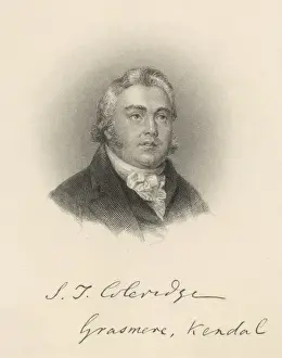Literary Figures Of England Drucke: Coleridge at Grasmere