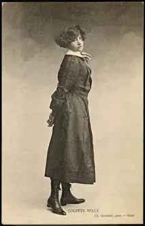 French Literary Figures Drucke: Colette / Postcard 1908