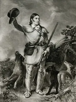 Historical Figures USA Drucke: Colonel Crockett