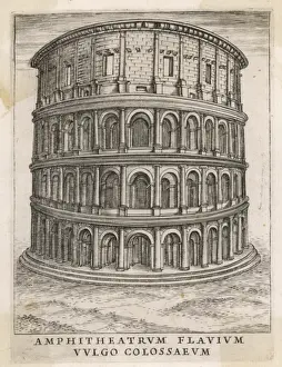 Rome Historical Landmarks Drucke: Colusseum / Reconstruction