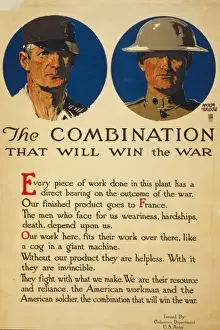 WWI Patriotic Posters Drucke: The combination that will win the war