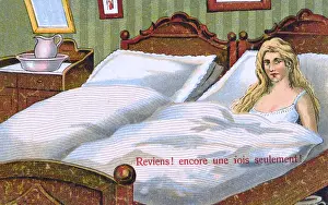 Blonde Woman In Bed Drucke: Come back! Just one more time