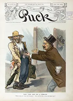Puck Magazine Prints Online Drucke: They take him for a come-on