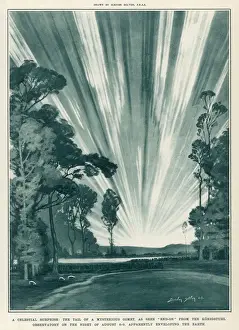 Vintage Astronomy Images Drucke: Comet August 1921