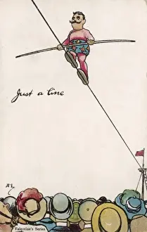 Circus Entertainment History Drucke: Comic Tightrope Walker