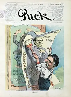 William Jennings Bryan Cartoon Drucke: Coming