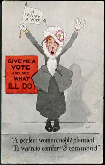 Suffragette Drucke: Kommandierende Suffixerin