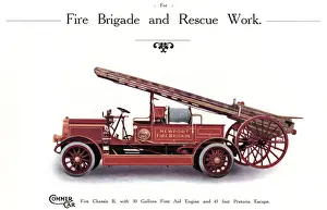 Vintage Fire Engines Drucke: Commer Fire Engine