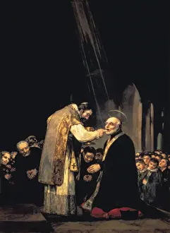 Historical Spanish Art Drucke: The Last Communion of St