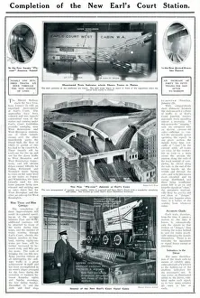 London Underground History Drucke: Completion of the new Earls Court station, London