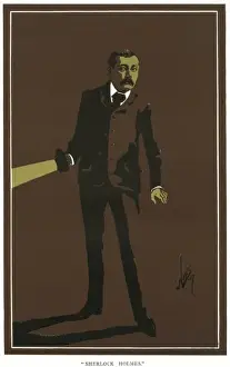 Arthur Conan Doyle Drucke: Conan Doyle as Sherlock Holmes