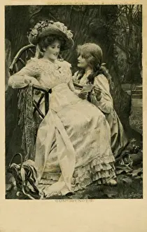 Black And White Vintage Image Drucke: Confidences