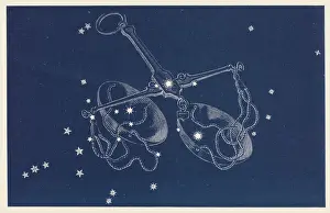 Sternkarten Drucke: Libra