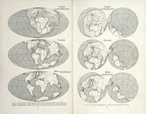 Geologisch Drucke: kontinentaler Driftkarten