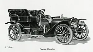 Vintage Convertible Car Drucke: Convertible car 1908