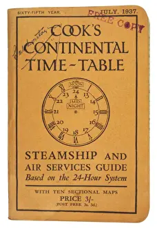 Vintage Travel Posters Drucke: COOKs TIMETABLE 1937
