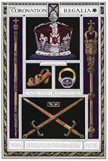 Imperial State Crown Drucke: Coronation regalia