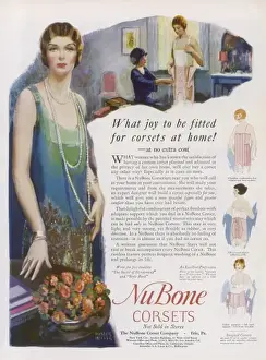 1920s Fashion Accessories Drucke: Corsets at home 1925