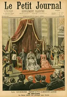 American History Artwork Drucke: Cortes & Queen 1898