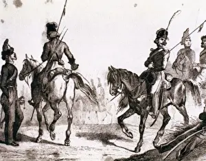 Russian Cossacks Drucke: Cossacks. Engraving