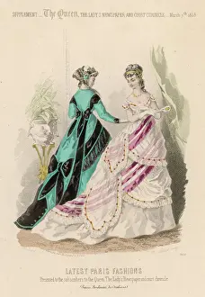 Drucke von Letzter Pariser Mode von 1868 Mode Drucke: Mummutzug 1868