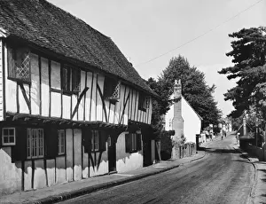 Hertfordshire Village Life Drucke: Cottages at Much Hadham