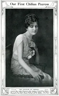 WWI Fashion Drucke: The Countess of Lisburne, 1915