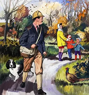 Nature Illustration Drucke: Countryside walk