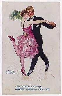 Vintage Couple Dancing Drucke: Couple Dancing C. 1920