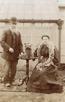 Woman With Dog Drucke: Couple with Havanese