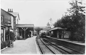 Vintage Train Station Pictures Drucke: CRANLEIGH - 1908