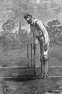 Vintage Cricket Batsman Drucke: Cricket Batting
