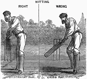 Cricket Batting Techniques Drucke: Cricket the right and wrong way of batting