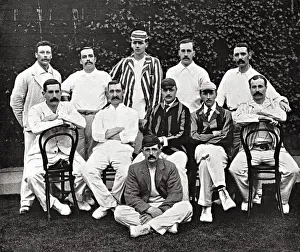 Historical Cricket Photos Drucke: Cricket / Team / Leics