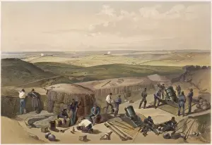 Crimean War Pictures Drucke: Crimea Mortar Battery