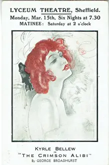 Vintage Theatre Posters UK Drucke: The Crimson Alibi by George Broadhurst