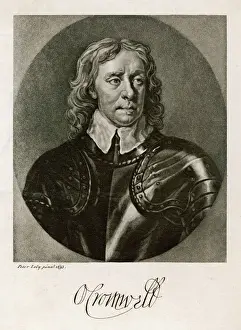 Oliver Cromwell Portrait Drucke: Cromwell / Lely