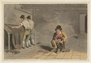 Historical Textile Industry Drucke: Croppers and a Freemer
