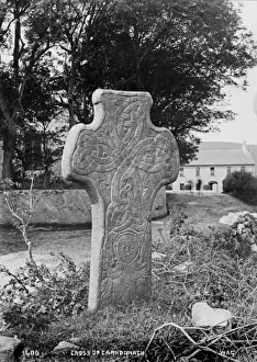 Early 1900s Irish Photos Drucke: Cross of Carndonagh