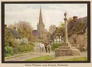 Archaeological Sites In England Drucke: Cross at Childs Wickham