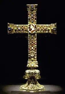 Kreuz von Lothar II., Schatzkammer der Aachener Domkirche, Deutschland