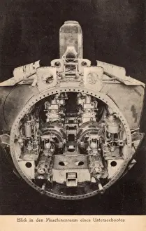 Querschnitt eines U-Boot-Motorenraums