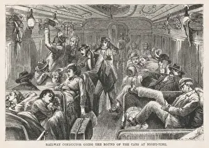 19th Century Trains Drucke: A Crowded Coach