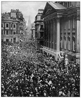 Vintage Crowd Photography Drucke: Crowds Celebrating / 1900