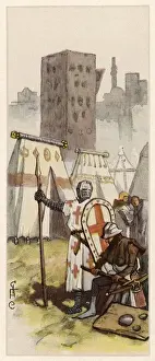 Knights Templar History Drucke: Crusader / Camp at Acre