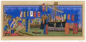 Medieval Sailing Vessels Drucke: Crusaders Ships