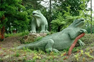 Ausgestorben Drucke: Kristallpalast-Dinosaurius-Modellierungen