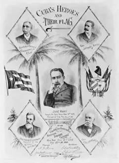 Cuban Revolution Leaders Drucke: Cubas heroes and their flag